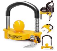 MONZANA® Candado para Remolque Amarillo Cerradura de Acero Antirrobo