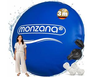 Monzana Cojín Piscina Inflable XXL 3m Protección Invierno PVC | Válvula Boston, PVC 2x0,22mm, Hasta -20°C, 6 Ojales, Cuerdas Fijación, Kit Reparación, Resistente UV, Piscinas de 260 a 350cm