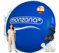 Monzana Cojín Piscina Inflable XXL 4m Protección Invierno PVC | Válvula Boston, PVC 2x0,22mm, Hasta -20°C, 6 Ojales, Cuerdas Fijación, Kit Reparación, Resistente UV, Piscinas de 395 a 480cm