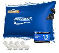 Monzana Cojín Piscina Inflable XXXL Protección Invierno Rectangular | PVC 0,22mm, 6 Ojales, Válvula Boston, Resistente Heladas -20°C, Cuerdas Ajustables, Kit Reparación, Nieve, Hielo, Lluvia