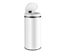 Cubo de basura con sensor acero inoxidable blanco 30L