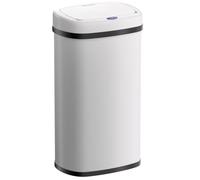 Monzana Cubo Basura Sensor 58L Acero Inoxidable Tapa Automática Crema | Indicador LED, Cable USB, Funcionamiento Pilas, Sensor Inteligente Anillo Sujeción, Silencioso, Cocina, Oficina, Baño, Hogar