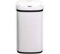 Monzana® Cubo de Basura Cocina con Sensor 58 L Acero Inoxidable Tapa Automática Extraíble Anillo Seguridad Indicador LED Cable USB Casa Oficina Crema