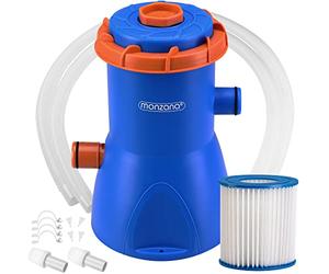 Monzana® Depuradora Piscina 2280L/h 30W Bomba de Filtro Limpieza Piscinas Fast Set Filtro de Cartucho