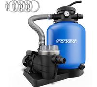 MONZANA® Depuradora Sistema de Filtro de Arena 9.960l/h + Pre Filtro Tanque 30L Limpieza de Piscina