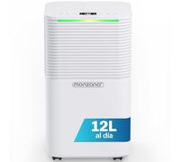 Deshumidificador eléctrico 44,5x25,5x22cm 12L temporizador 24H