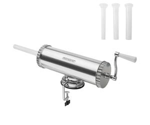 MONZANA® Embutidora Manual para Salchichas Embutidos Caseros 3 Tubos de Llenado Diferentes 2,5Kg