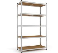 Monzana® Estantería Almacenaje Metálica, Cargas Pesadas, Esquinera Metal Estante, 350kg Trastero Garaje Taller 170x75x30cm Cocina Sistema de Encaje Sotano Orden Almacenamiento