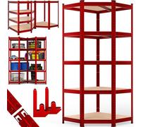 Monzana® Estantería Esquinera Almacenaje, Garaje, Almacén, Trastero,180x70x40cm, 5 Baldas, Acero Galvanizado, Modular, Esquina, Estanterias de Carga 875kg