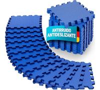 MONZANA® Esterillas Fitness Puzzle Set Goma EVA Protección Suelo Tatami Yoga Máquinas Piscina Deporte Gimnasio Alfombrilla Expandible Aislamiento Térmico Acústico 45x45cm 6,48m² Azul