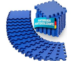 MONZANA® Esterillas Fitness Puzzle Set Goma EVA Protección Suelo Tatami Yoga Máquinas Piscina Deporte Gimnasio Alfombrilla Expandible Aislamiento Térmico Acústico 45x45cm 1,62m² Azul