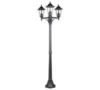 Monzana Farola de jardín Willow color Antracita 60W 1760x530mm Luz de exteriores para jardín terraza patio o entrada
