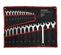 Monzana Juego de 25 llaves combinadas 6-32 mm piezas de acero robusto con funda enrollable