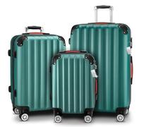 MONZANA® Juego de 3 Maletas Rígidas In ccesorios Trolley Viaje M-L-XL Verde