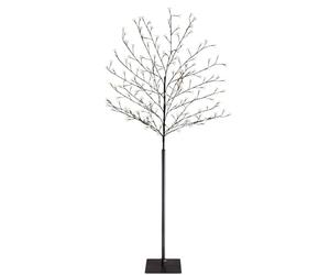 Monzana® Lámpara Árbol 200 Leds Blanco Cálido Flores de Cerezo 180cm Interior Exterior Mando a Distancia