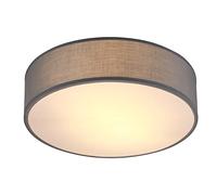 MONZANA® Lámpara Colgante de Techo Ø30cm Pantalla de Tela Gris Aplique de Luz Redondo 40W Casquillo E27
