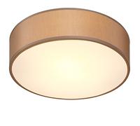 MONZANA® Lámpara Colgante de Techo Ø30cm Pantalla de Tela Marrón Aplique de Luz Redondo 40W Casquillo E27