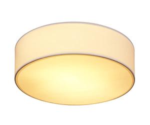 Monzana Lámpara colgante de techo Ø38cm Aplique de luz con pantalla de tela Blanco y Casquillo 2xE27