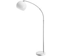 Monzana Lámpara de Pie Arco Vintage Regulable 190-210cm Base Mármol E27 | Altura Regulable, Pantalla Ø30cm, Base Ø30cm, Interruptor Pie, Encendido Fácil, 230V, Cable 195cm, 40W Máx.,Salón, Dormitorio