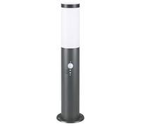 Monzana Lámpara de Pie Exterior Sensor Iluminación de Jardín Camino Luminarias de Acero Inoxidable E27 IP44 Antracita