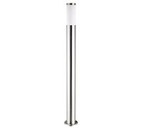 Monzana Lámpara Poste de Jardín 100cm E27 Acero Inoxidable Plata