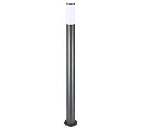 Monzana Lámpara Poste Jardín 100cm E27 Acero Inoxidable Antracita | Luz exterior, IP44, Policarbonato, 20W Máx, 220-240V, Montaje Suelo, Terraza, Caminos, Entrada, Resistente Intemperie, Patio