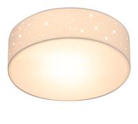 Monzana Lámpara Techo de Tela Redonda Ø38cm Efecto Cielo Estrellado para dormitorio comedor oficina Blanco