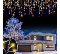 Monzana Luces de Navidad 200 LED 10m Blanco Cálido | Interior y Exterior, Protección IP44, Cable Largo 5m, Bajo Consumo, Iluminación Jardín, Terraza, Fiestas