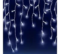 Monzana Luces de Navidad 200 LED 10m Blanco Frío | Interior y Exterior, Protección IP44, Cable Largo 5m, Bajo Consumo, Iluminación Jardín, Terraza, Fiestas