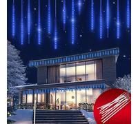 Monzana® Luces de Navidad Lluvia Meteoros 50cm 10 Tubos 480 LED Azul Exterior Decoración Jardín Resistentes al Agua