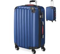 Monzana® Maleta de Viaje Rígida L Asa Telescópica Trolley 4 Ruedas Azul