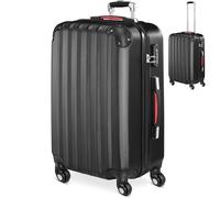 Monzana® Maleta de Viaje Rígida L Asa Telescópica Trolley 4 Ruedas Negro