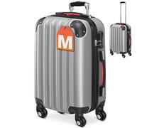 Monzana® Maleta de Viaje Rígida M Asa Telescópica Trolley 4 Ruedas Plata