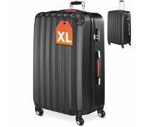 Monzana® Maleta de Viaje Rígida XL Asa Telescópica Trolley 4 Ruedas Negro