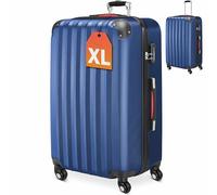 Monzana® Maleta de Viaje XL Rígida Asa Telescópica Trolley 4 Ruedas Azul