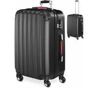 Monzana Maleta rígida L color Negro equipaje de viaje 62 L peso 2,8 Kg con ruedas 360° trolley 2