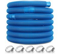 Monzana® Manguera Flexible de Piscina 10m Diámetro 38mm Tubo Limpiafondos Bombas de Filtro Mantenimiento Azul