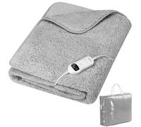 Monzana Manta Eléctrica de Polar Suave 180x130cm 120W 10 Niveles de Calor Calientacamas Manta Térmica