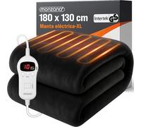 Monzana® Manta Eléctrica Térmica Apagado Automático Calienta Camas 180x130cm 10 Niveles de Calor Protección Sobrecalentamiento Hogar Antracita