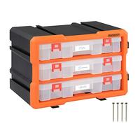 Monzana Organizador caja de almacenaje transparente para herramientas tornillos 36 compartimentos