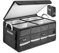 Organizador maletero negro 68L con tapa y aislante