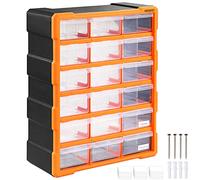 MONZANA® Organizador de Herramientas 18 Compartimentos Extraíbles Módulo Clasificador Piezas Pequeñas Cajas Almacenamiento Gabinete Tornillos Accesorios Garaje Bricolaje Ferretería Taller 47,5x38x16cm