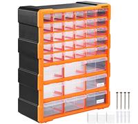 MONZANA® Organizador de Herramientas 39 Compartimentos Extraíbles Módulo Clasificador Piezas Pequeñas Cajas Almacenamiento Gabinete Tornillos Accesorios Garaje Bricolaje Ferretería Taller 47,5x38x16cm