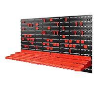 MONZANA® Organizador de Herramientas de Pared 95x54cm Paneles Perforados Ampliables Portaherramientas Sistema Almacenamiento Orden Taller 54 Piezas