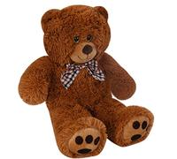 monzana® Oso de Peluche Grande con Lazo 50cm Osito Teddy Bear Marrón Juguete Niños Regalo Enamorados