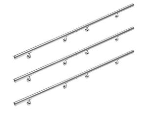 Monzana Pasamanos de Acero Inoxidable Barandilla de Pared para Escalera 600cm Soporte Pared Interior Exterior