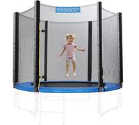 Monzana Red de Seguridad Cama Elástica Trampolín Ø366cm Red con Cierre Mosquetones Protección Malla Redonda