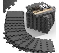 MONZANA® Set 36x Esterillas Fitness Puzzle Set Goma EVA Protección Suelo Tatami Yoga Máquinas Piscina Deporte Gimnasio Alfombrilla Expandible Aislamiento Térmico Acústico 30x30cm 3m²