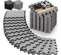 MONZANA® Set 54x Esterillas Fitness Puzzle Set Goma EVA Protección Suelo Tatami Yoga Máquinas Piscina Deporte Gimnasio Alfombrilla Expandible Aislamiento Térmico Acústico 30x30cm 4,6m²