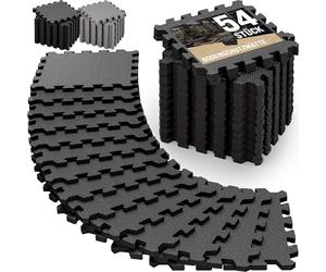 MONZANA® Set 54x Esterillas Fitness Puzzle Set Goma EVA Protección Suelo Tatami Yoga Máquinas Piscina Deporte Gimnasio Alfombrilla Expandible Aislamiento Térmico Acústico 30x30cm 4,6m²